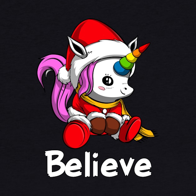 Unicorn Santa Christmas by underheaven